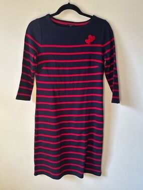 NWT Striped Talbots Heart Dress Love